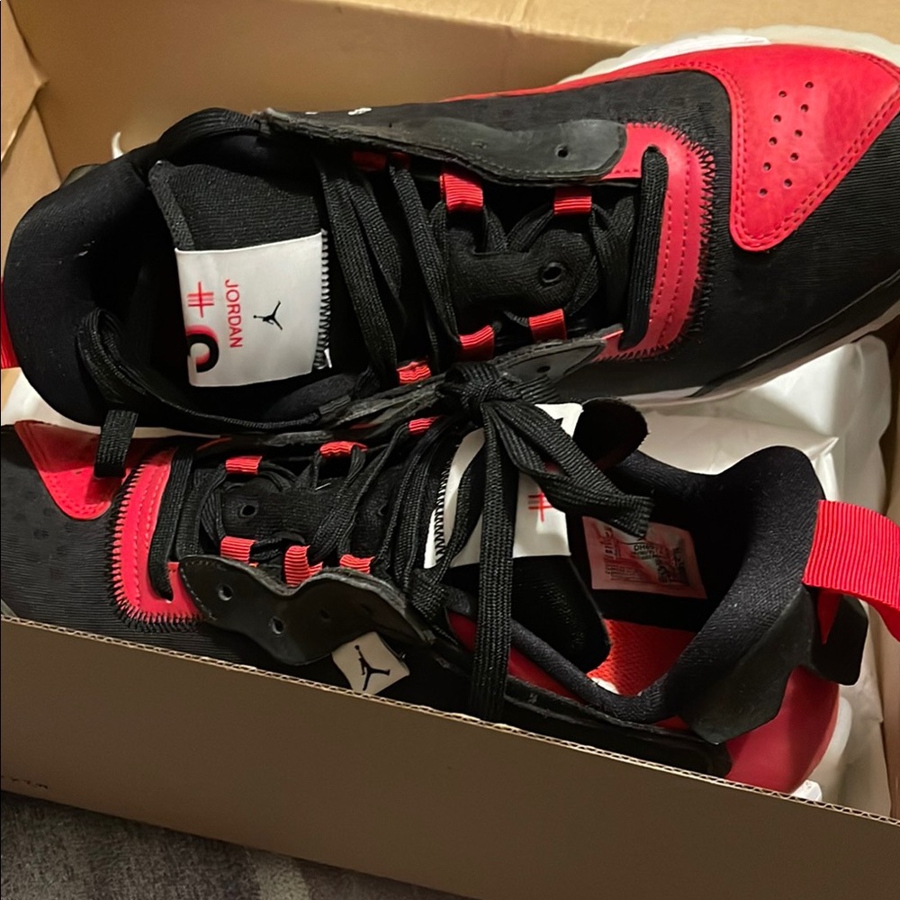 Nike Air Jordan Black and Red Sneakers 
Worn twice